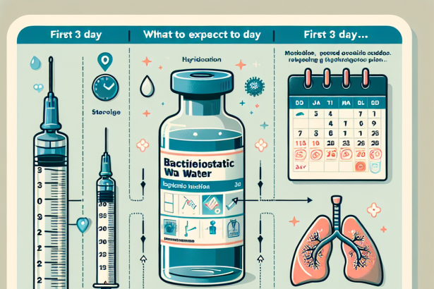 Qué esperar de los primeros 3 días con Agua bacteriostática para inyección
