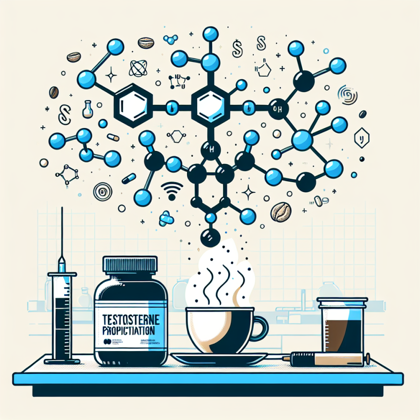 ¿Qué pasa al mezclar Propionato de testosterona con cafeína?