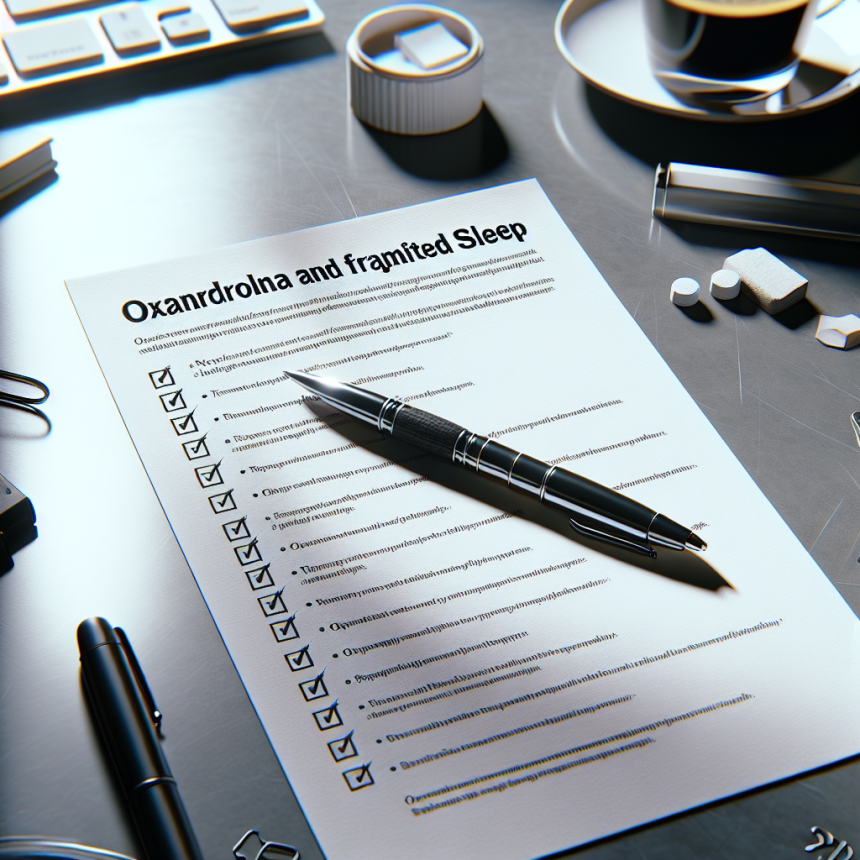 Oxandrolona y sueño fragmentado: checklist